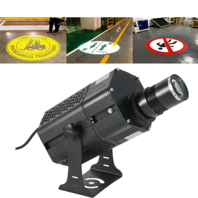 Proyector de Gobo Virtual LED para Señalización de Seguridad en Fábricas Industriales