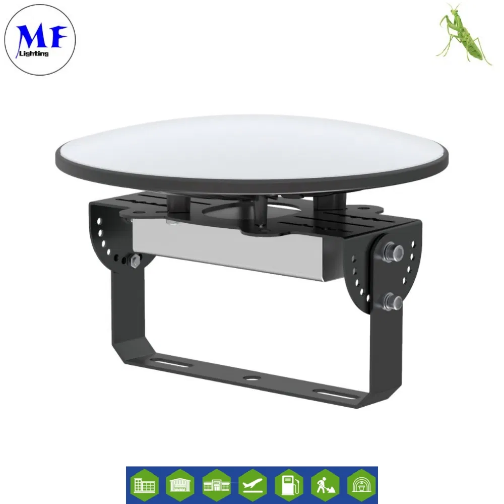 Fábrica Industrial 100W-240W Luz de Alta Bahía LED UFO con Kit de Emergencia Control Inteligente para Almacén Planta Estacionamiento Subterráneo Estadio Iluminación Interior
