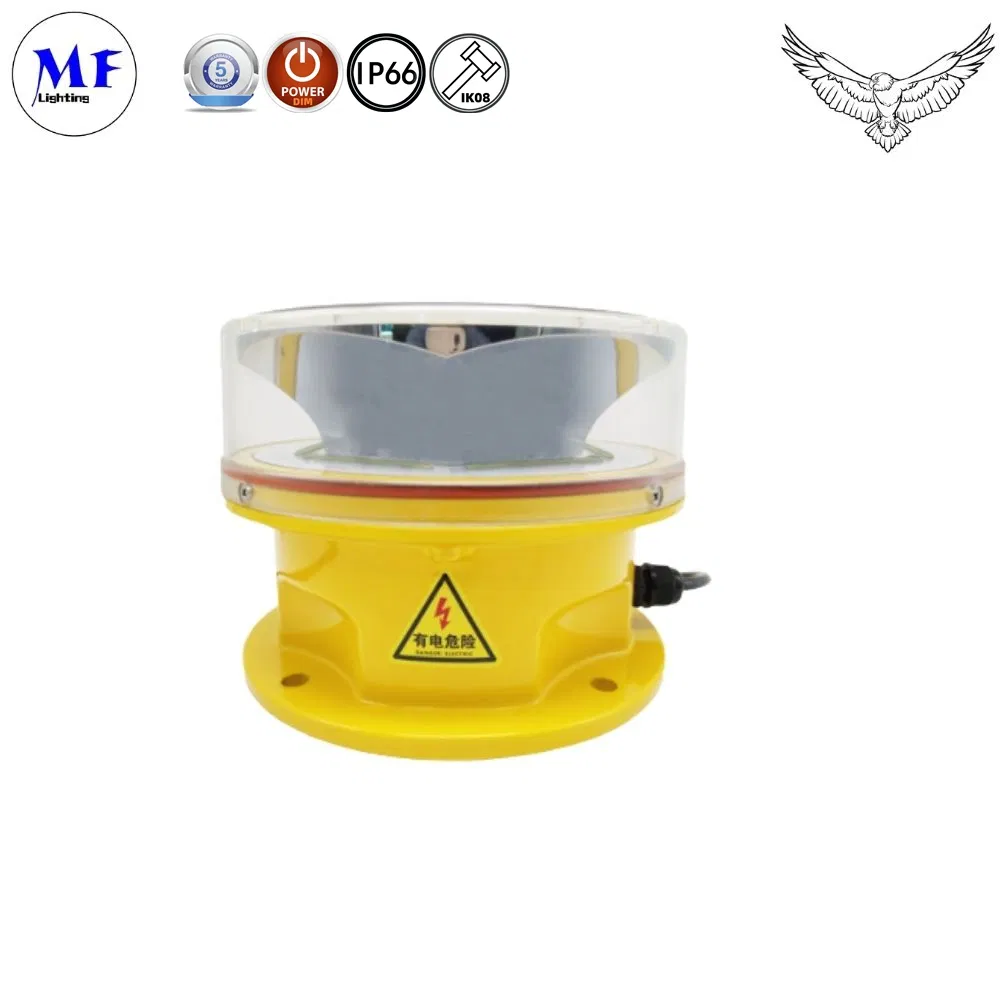 Precio de fábrica IP66 Faro LED de intensidad media para señalización de aviación para radio, televisión, torre de agua, edificio de gran altura, puente, pilonas, plataformas offshore