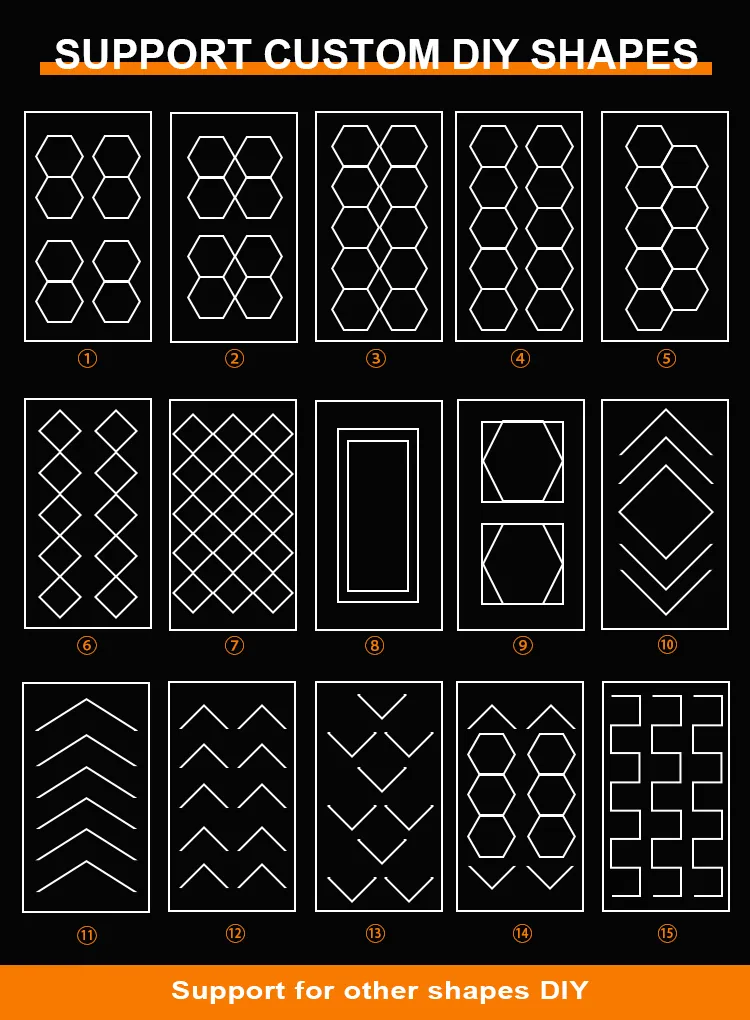 Panel LED hexagonal de iluminación uniforme para la aplicación de película de protección de pintura de automóviles