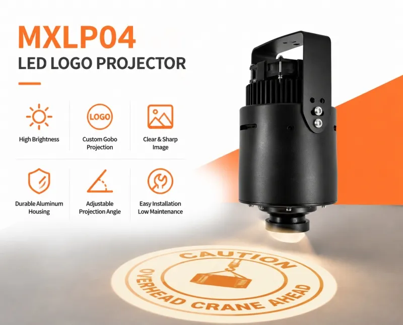 Proyector de Gobo de Cinta Virtual LED de Alta Resistencia para Área de Alerta de Peligro de Grúas Industriales Pesadas