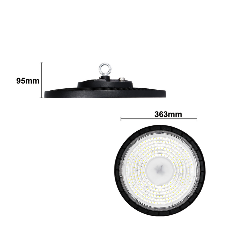 Luz de iluminación a prueba de explosiones para garaje industrial almacén alta bahía 100W 150W 200W Luz LED alta bahía portátil tipo UFO lineal