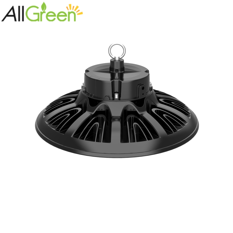 Ángulos de haz /CCT/Potencia seleccionable por interruptor DIP Iluminación comercial e industrial 100W 150W 200W IP66 Luz LED de alta bahía en forma de UFO redonda Taller de almacén LED de alta bahía