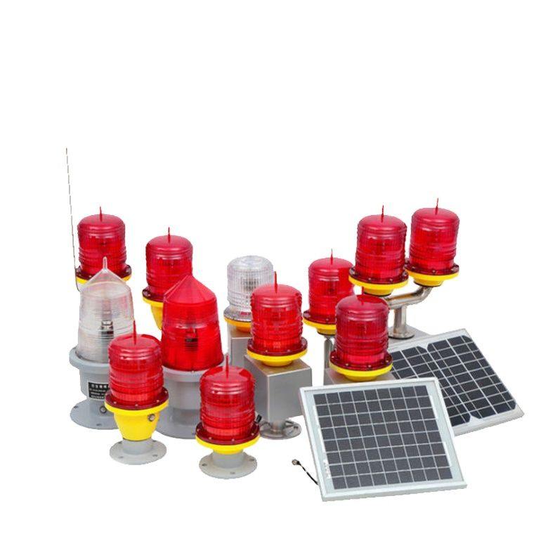 Luz de Obstrucción Solar Industrial de Aviación IP65/IP68 - Protección contra Rayos para Uso Exterior en Edificios de Gran Altura