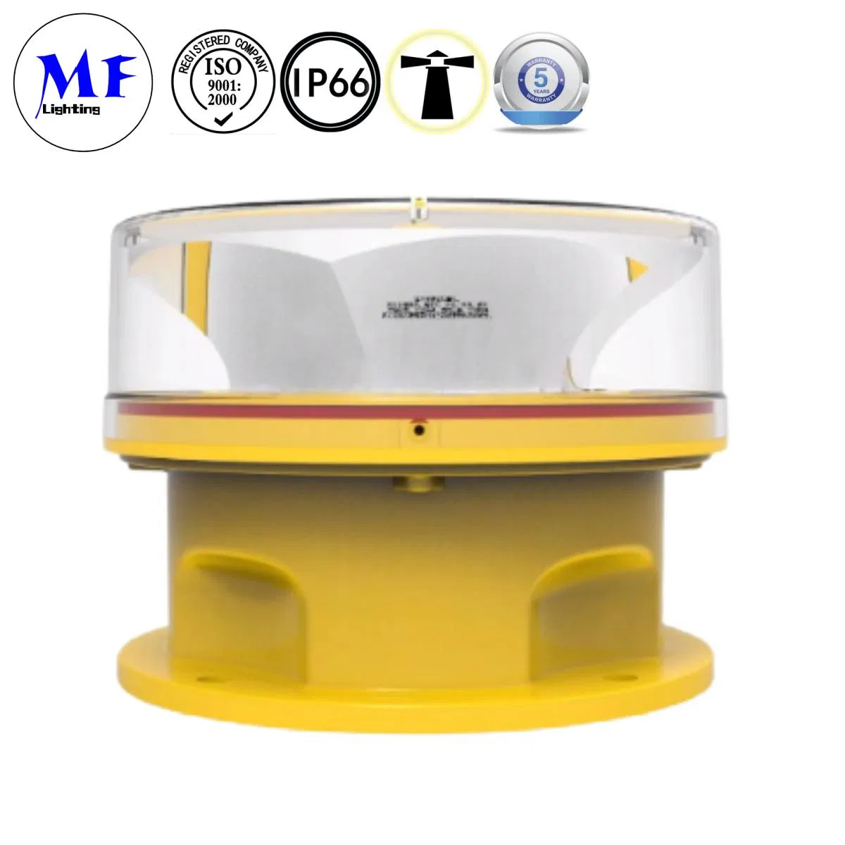 600W IP66 Luz de Obstrucción LED de Intensidad Media Tipo a L865 Luz de Obstrucción de Aeronaves Icao Faa