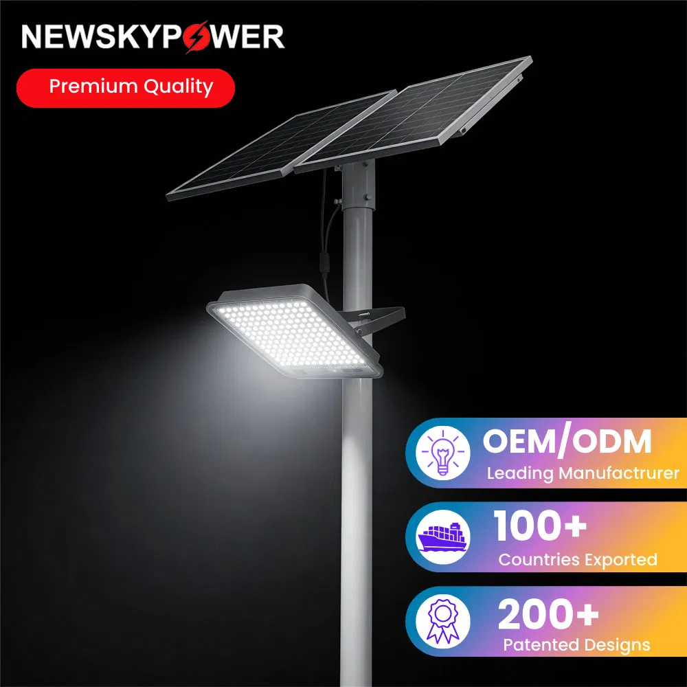 Proyector solar LED industrial de alta potencia de aluminio 600 para exteriores en estadio