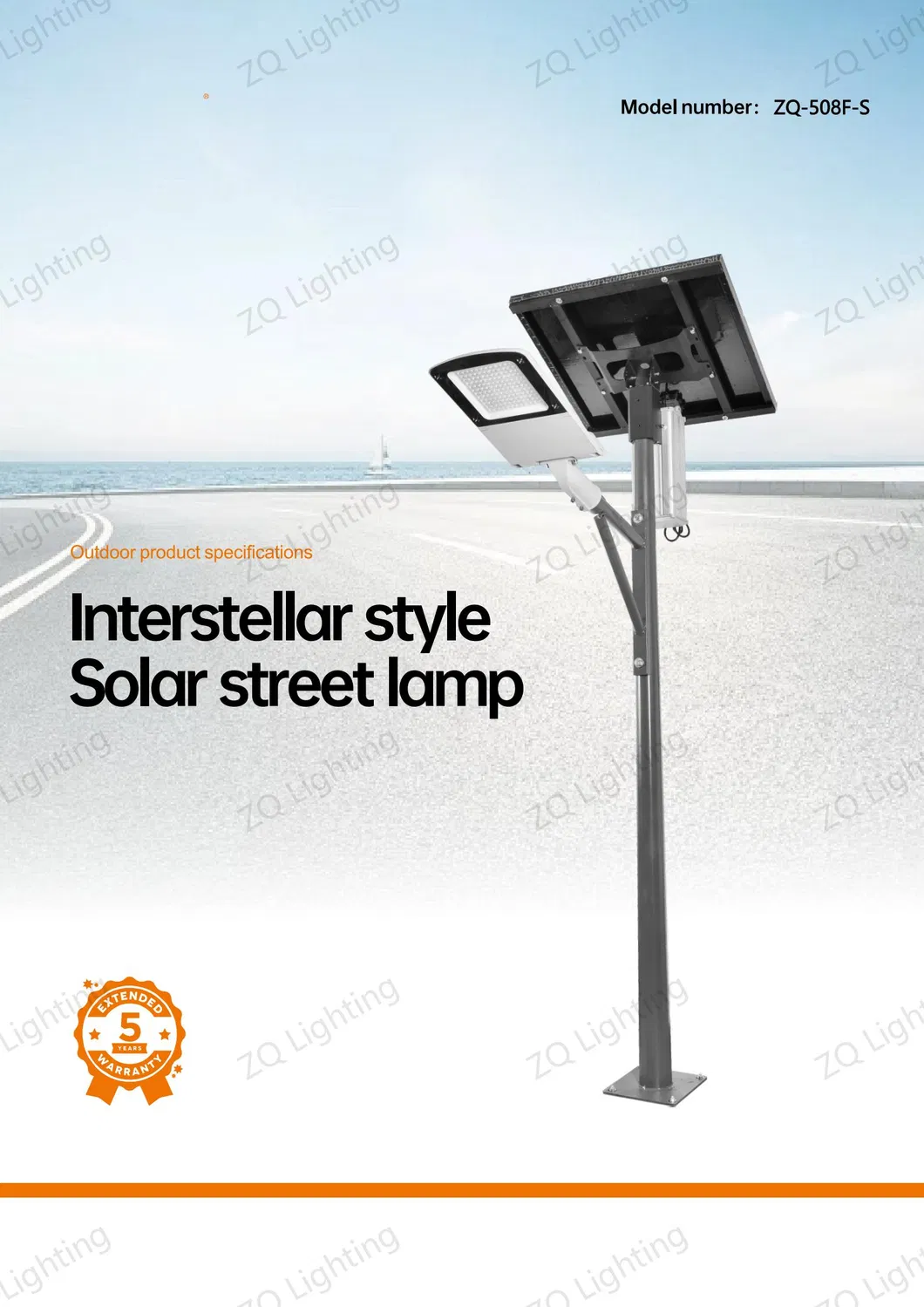 Luz LED de calle Iluminación exterior Vía carretera Área urbana Estacionamiento