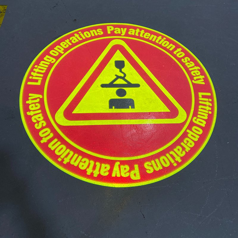 Señales de advertencia de seguridad en la zona de trabajo de la grúa aérea LED 450W Proyector industrial Gobo