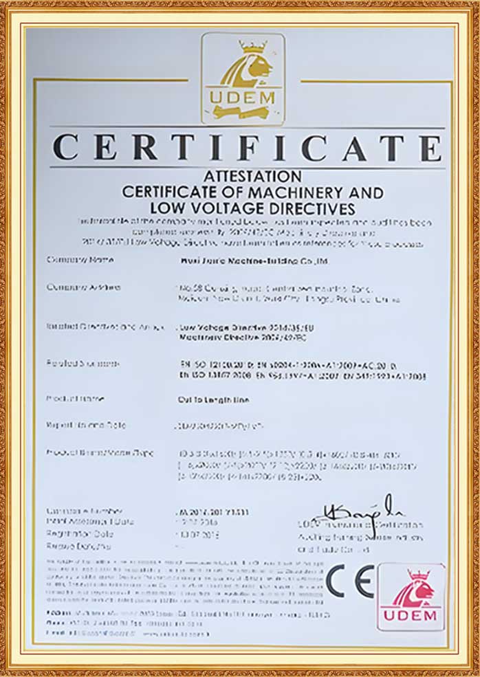 Wuxi Jianfa certificate preview