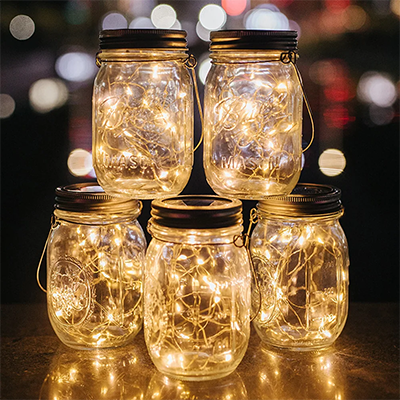 Solar Mason Jar Light Detail 4