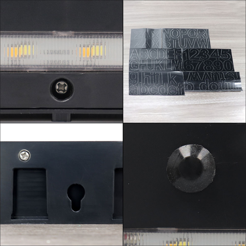 Solar address sign components and accessories