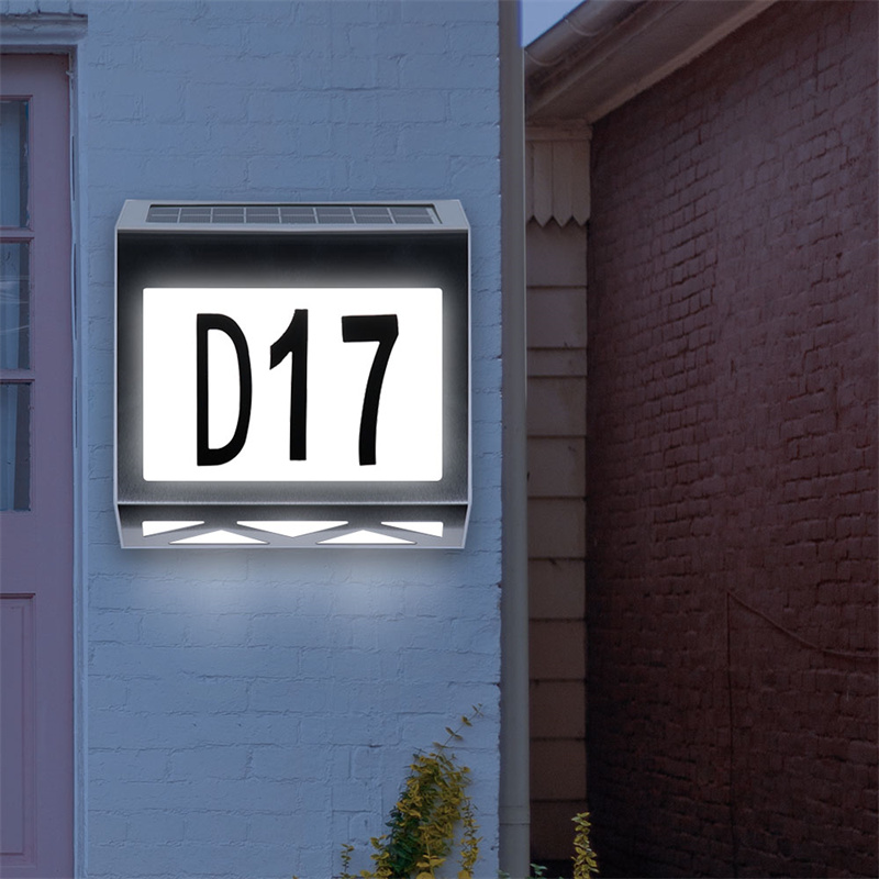 Solar address sign day view