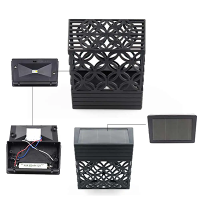Custom Solar Deck Lights Outdoor, 8 Pack Waterproof LED Solar Fence Lights with 2 Mode RGB / Warm White Manufacturer, Factory