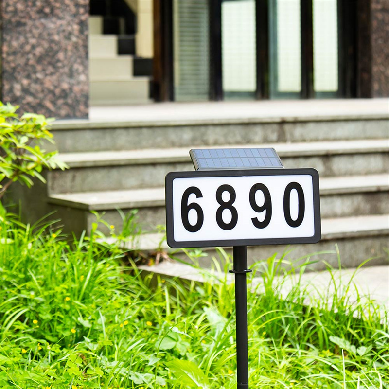 Solar Powered House Numbers Outdoor Display