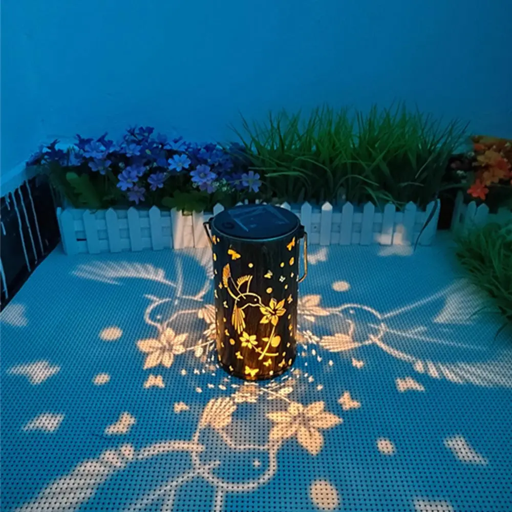 Custom New Arrival Outdoor landscape iron lantern butterfly Solar sun-power garden decorative light Manufacturer, Factory