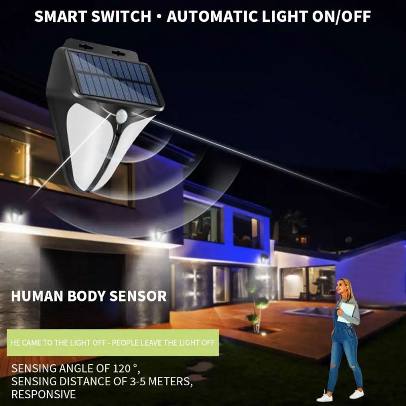 China 38LED Solar Wall Lamp 3Modes Waterproof Outdoor Solar Garden Light with Motion Sensor Manufacturer, Factory