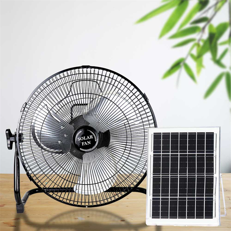 OEM AC DC Solar Powered Rechargeable Electric Table Fan With Panel and Battery For Home 12 Inch Suppliers, Factories
