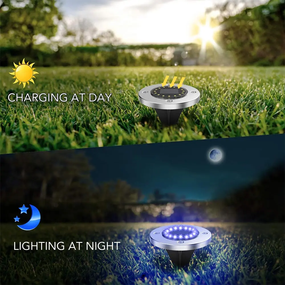 16 LED Solar Ground Light Detail 5