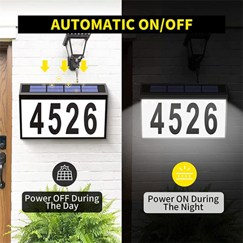 Solar Powered House Number Sign Installation