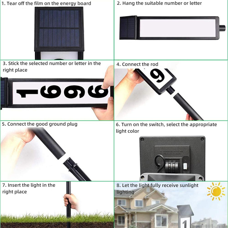 Solar sign installation details