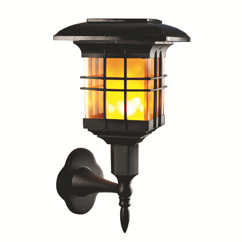 Custom Solar Flame Post Lights, Outdoor Brightness 51 LEDs Flickering Flame Solar Powered Cap Light for Yard Fence Deck Suppliers, Factory