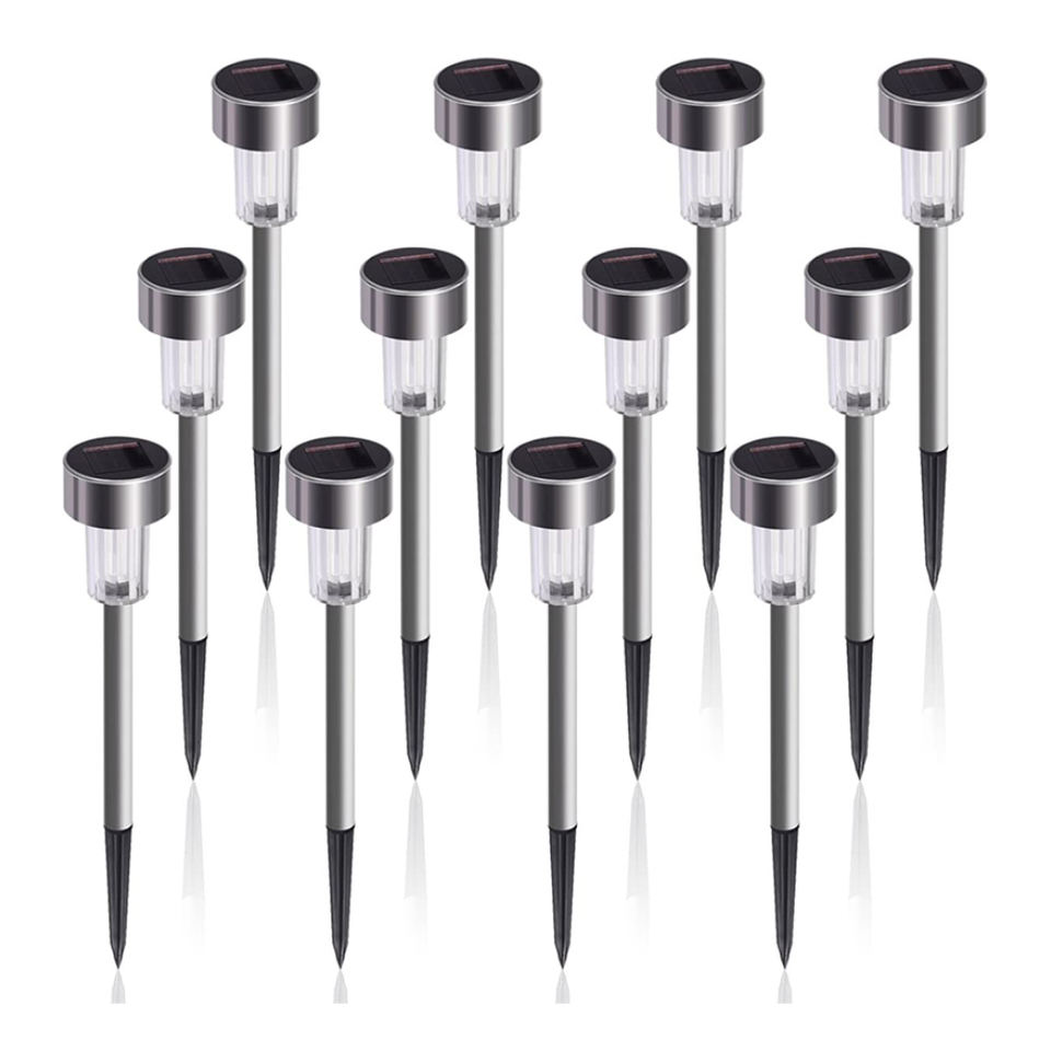 China 10Pack Solar Lights Outdoor Decorative Waterproof Stainless Steel Landscape Path Lights for Walkway Patio Yard Manufacturer, Supplier