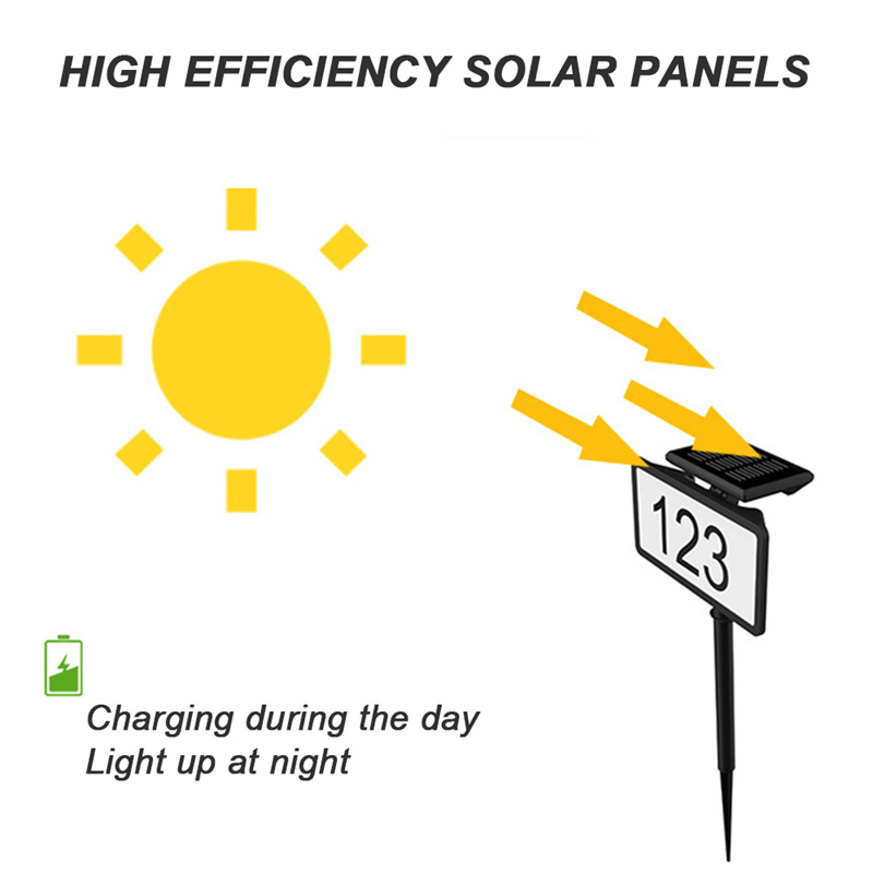 China Solar Waterproof Illuminated Led Address Sign With Stakes Manufacturers, Factories
