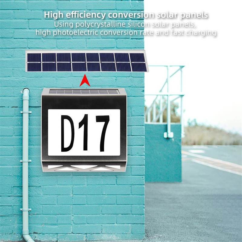 OEM Solar Waterproof Led Outdoor House Address Sign For Home Compound Street Suppliers, Factories
