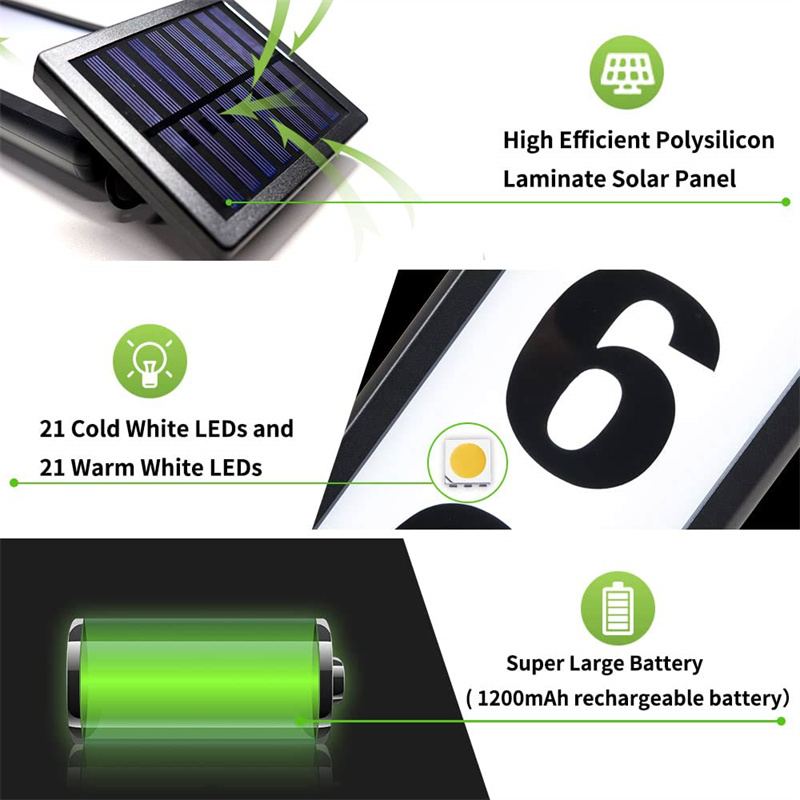 Solar address sign waterproof performance