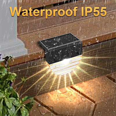 Custom RGB & White 2 Modes Waterproof Solar Fence Lights Outdoor for Posts Supplier, Factories