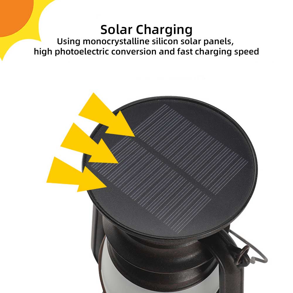 Custom LED retro garden light, flashing flame outdoor waterproof lantern for patio lawn Solar Lamp Manufacturers, Factories