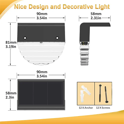 RGB Solar Fence Light Showcase 8
