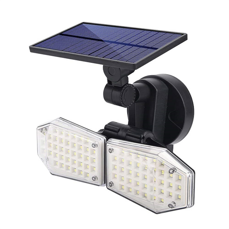 OEM 78 LED Dual Head Solar Lights Outdoor, 600 Lumen IP65 Waterproof Solar Powered Wall Light Manufacturer, Suppliers