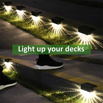 Custom RGB & White 2 Modes Waterproof Solar Fence Lights Outdoor for Posts Supplier, Factories
