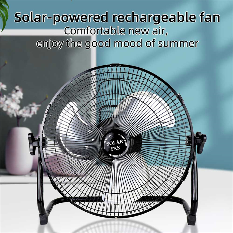 OEM AC DC Solar Powered Rechargeable Electric Table Fan With Panel and Battery For Home 12 Inch Suppliers, Factories