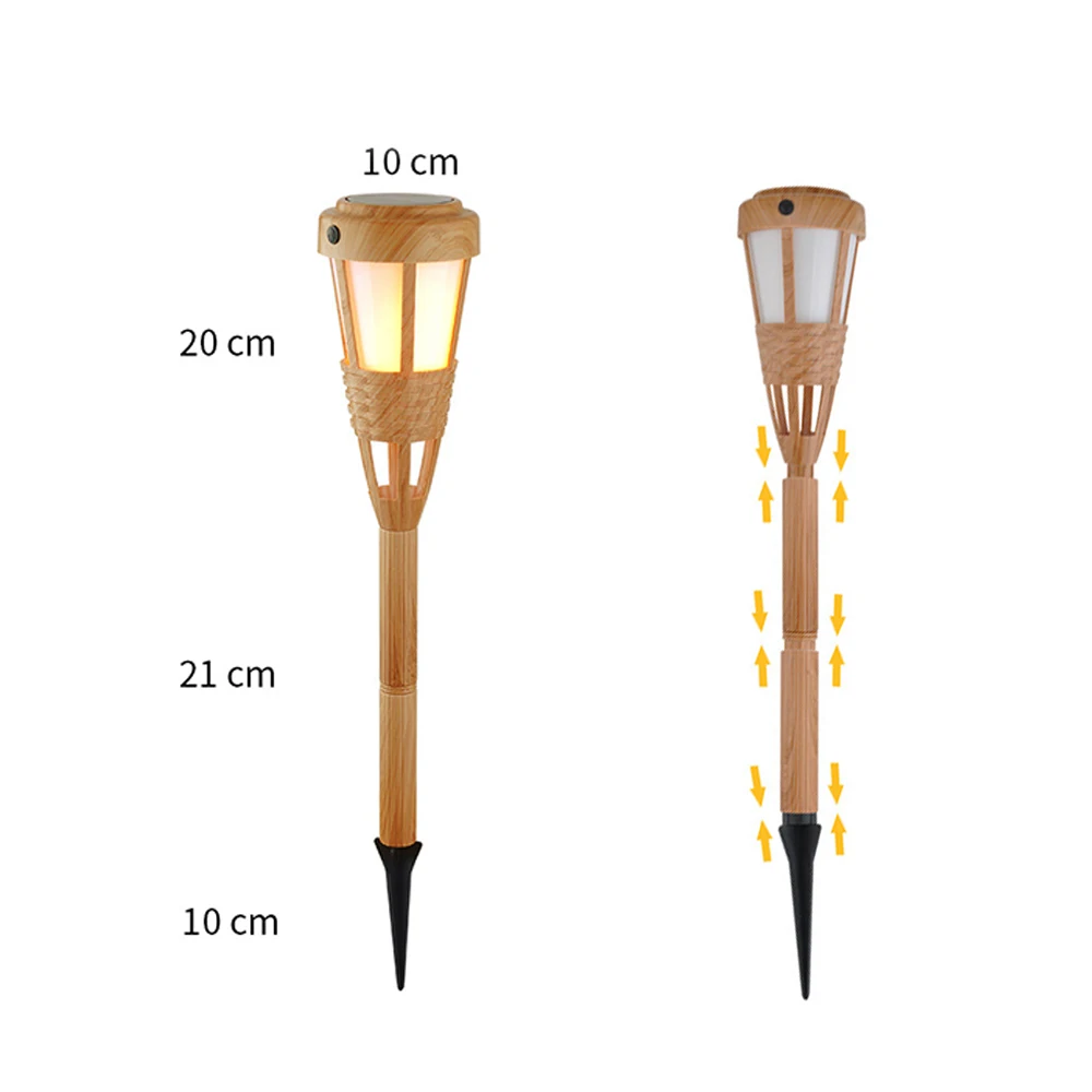 China Flickering Flame Solar Lantern, Bamboo Solar Torches Lights Waterproof Outdoor Solar Light Manufacturers, Factory