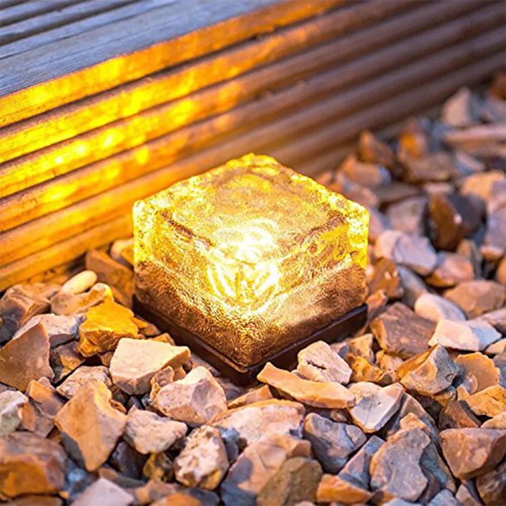 Solar brick light installation display