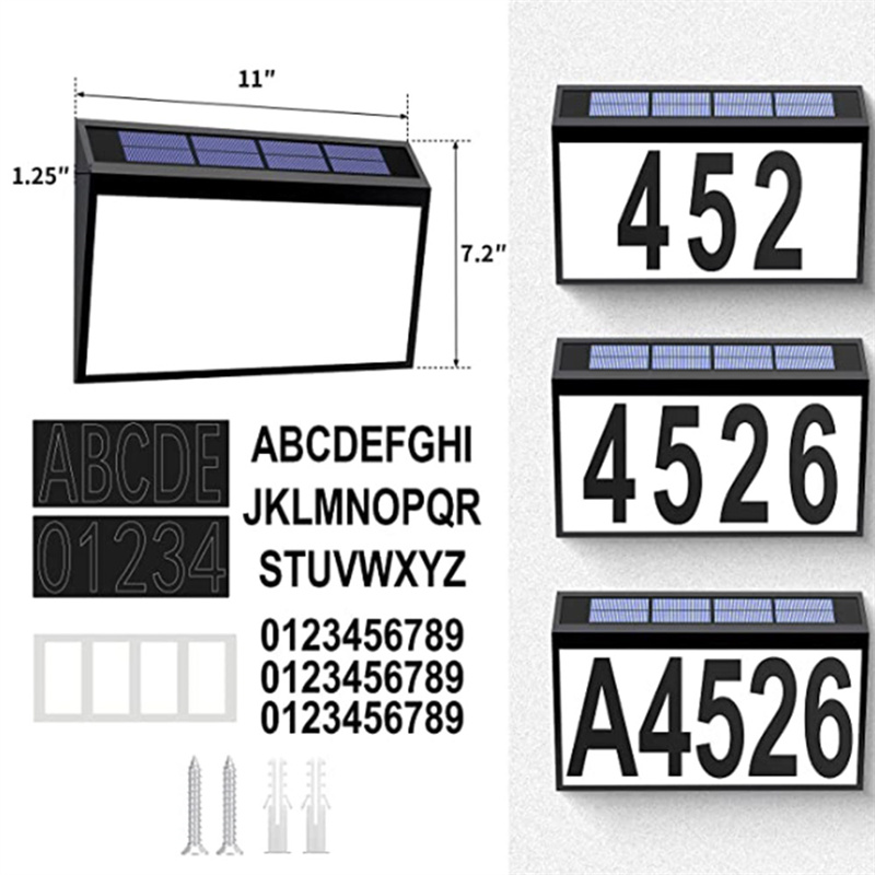 China LED Light-Emitting Address Plate Waterproof Metal Light-Emitting Door Number  Suppliers, Factory