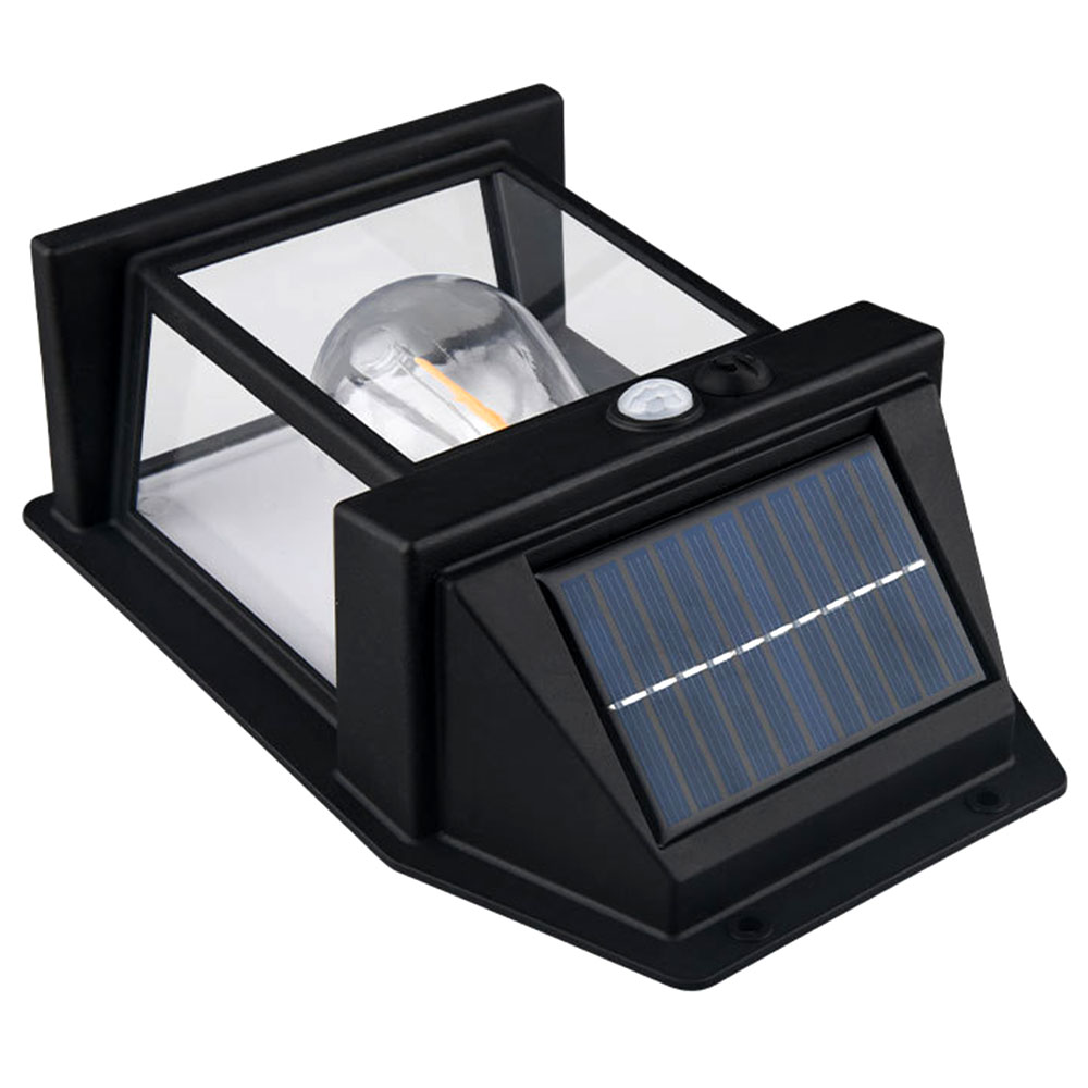 China Outdoor Solar Wall Lamp, 3 Modes Waterproof Solar Motion Sensors Tungsten Wall Lights for Garden Yard Patio Fence Outside Decorative Supplier, Factories