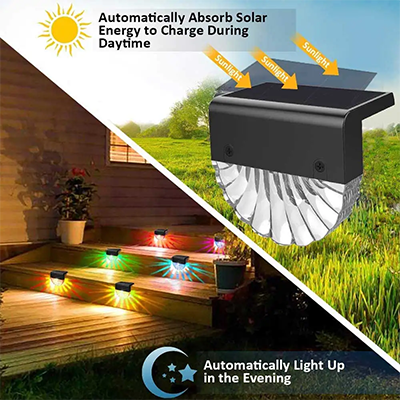 RGB Solar Fence Light Showcase 5