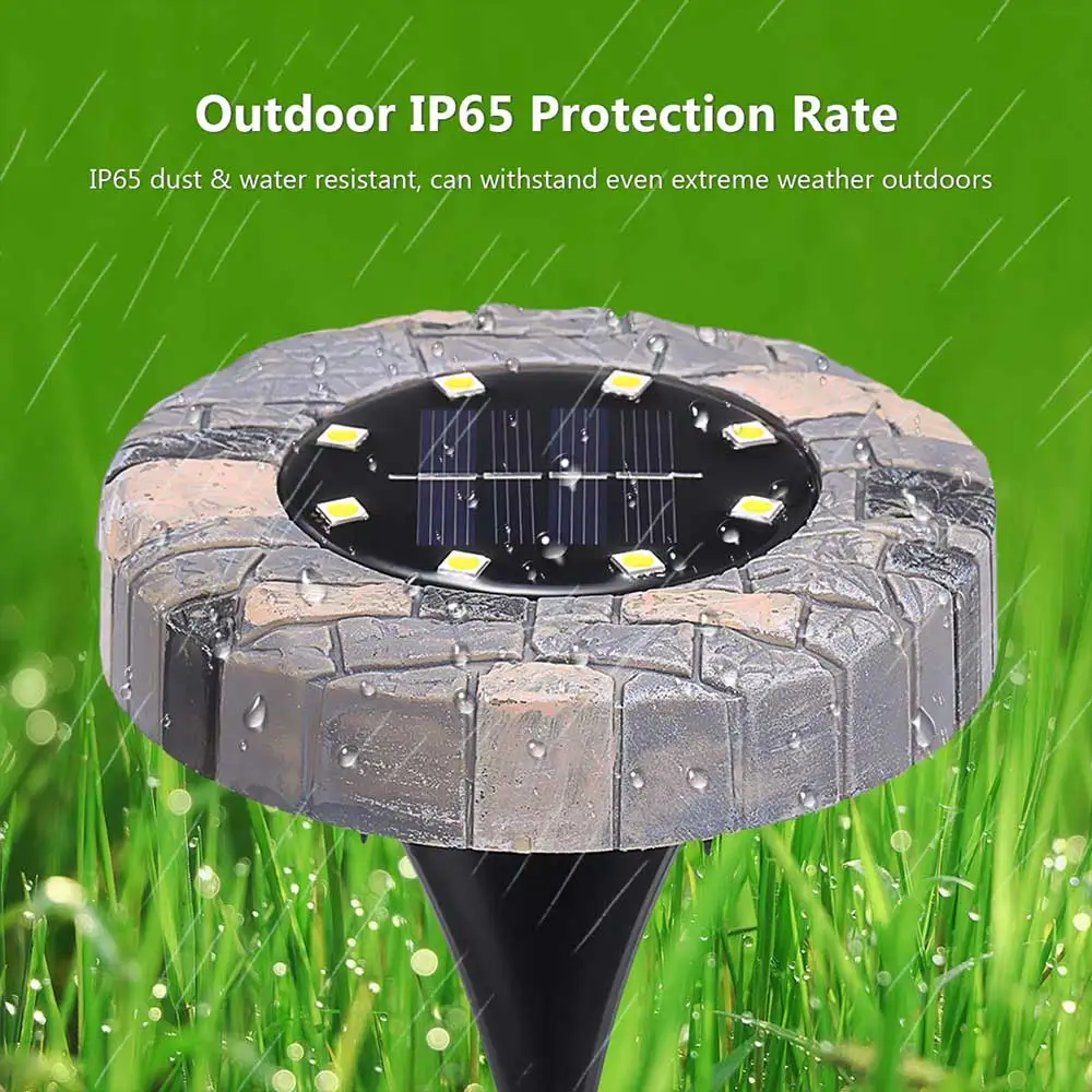 OEM 8 LED Outdoor Waterproof Resin Solar Power In Ground Light for Pathway Manufacturer, Manufacturers