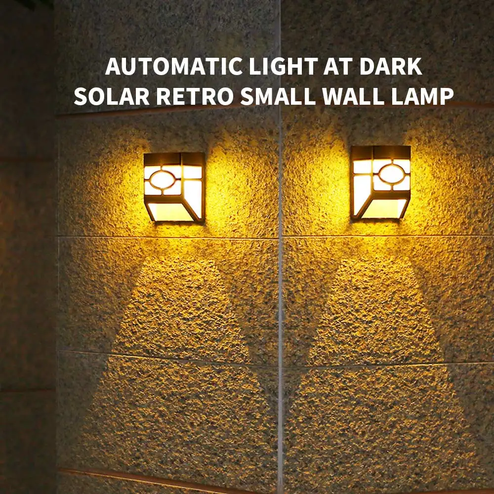 Custom 2LED solar decorative wall lamp outdoor waterproof corridor sensor wall lamp Manufacturers, Suppliers
