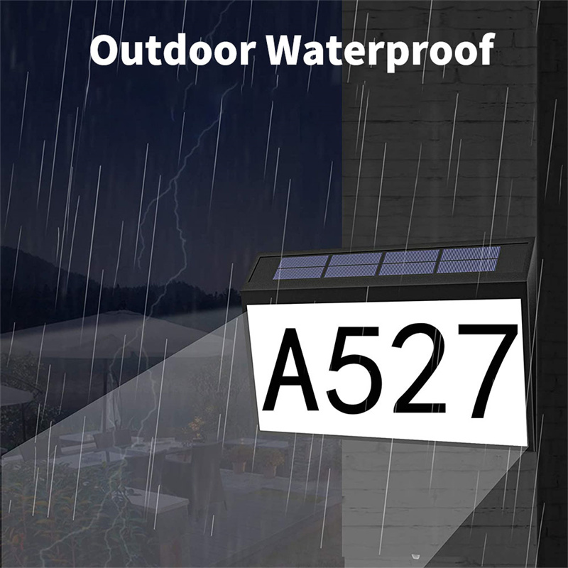 Weatherproof Solar House Sign