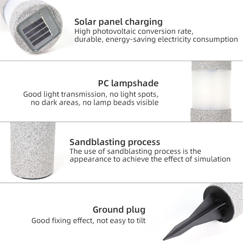 China Solar Sandstone Outdoor Decorative Integrated LED Landscape Street Light Manufacturer, Factory