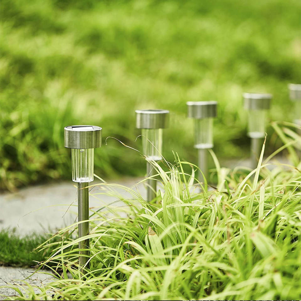 China 10Pack Solar Lights Outdoor Decorative Waterproof Stainless Steel Landscape Path Lights for Walkway Patio Yard Manufacturer, Supplier