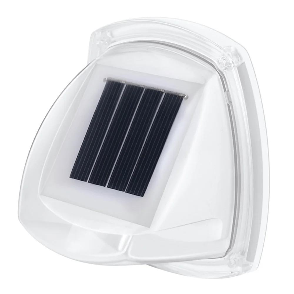 Custom 8LED solar night light outdoor courtyard path light waterproof transparent shell decorative wall light Manufacturers, Factories