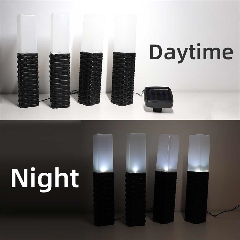 China Solar Waterproof Rattan Garden Landscape Led Outdoor Lighting Pathway Lights Suppliers, Factory