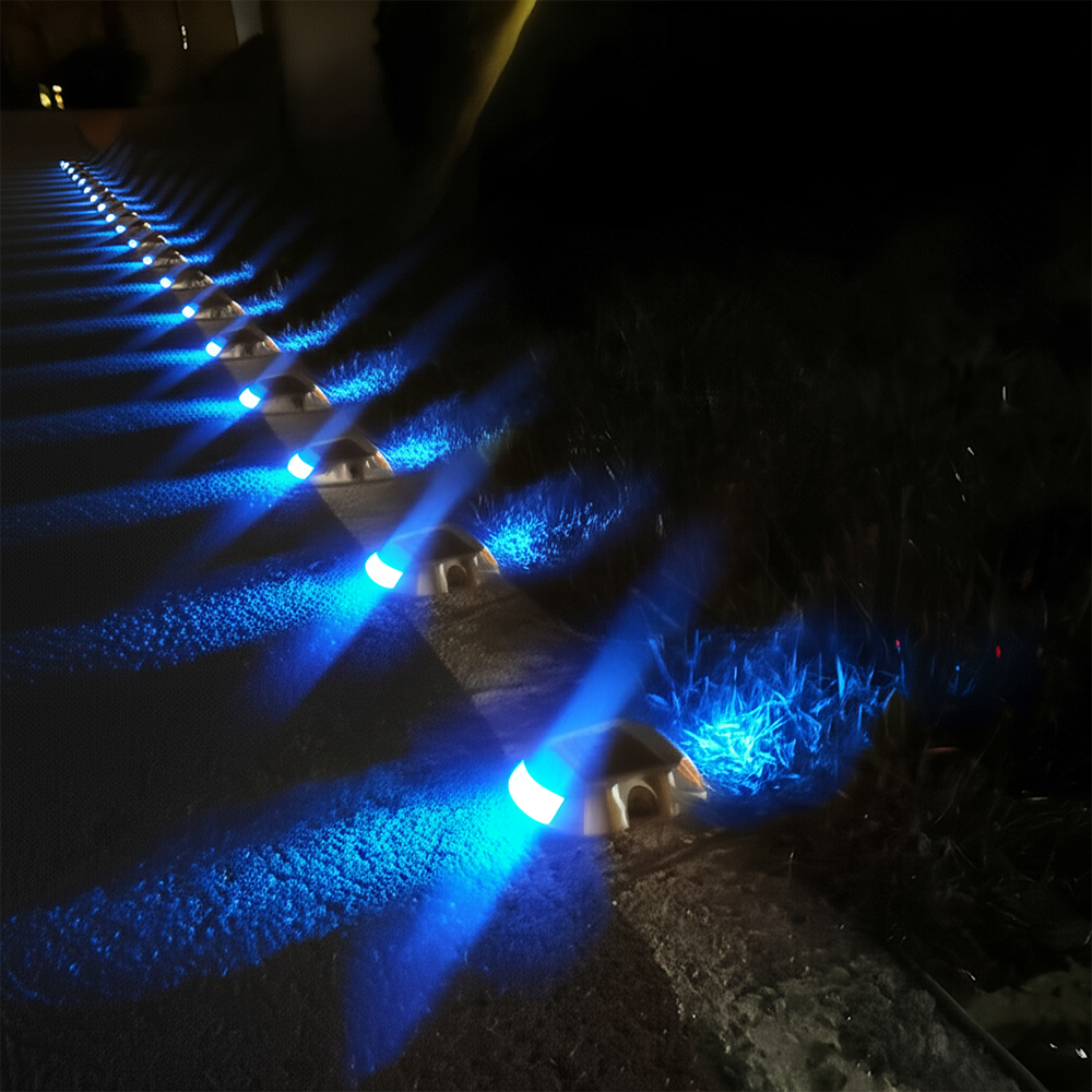 Custom Solar Deck Lights, 6 Led IP68 Waterproof Outdoor Warning Step Lights Solar Road Stud Lamp for Driveway, Sidewalk Suppliers, Factory