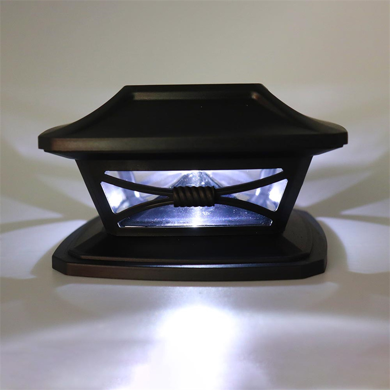 Custom Solar Outdoor Post Cap Lights Includes Bases for 4x4 5x5 6x6 Wooden Posts Manufacturer, Supplier
