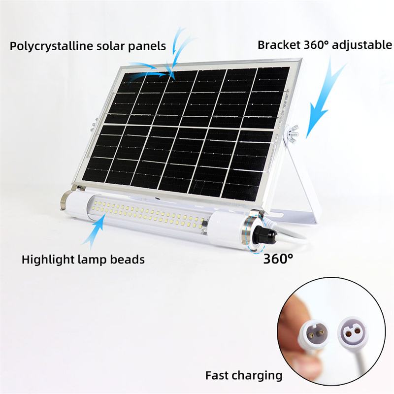 China Waterproof Ip65 Human Sensor Solar Power Fluorescent Lamp 60w 80w 100w 150w 200w Solar Led Tube Lights for Garden Outdoor Indoor Manufacturer, Manufacturers